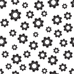 gears seamless pattern background. gear wheel abstract. white background. vector illustration.