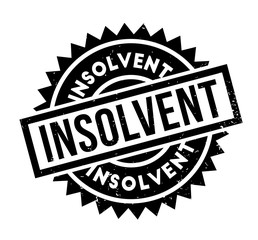 Insolvent rubber stamp. Grunge design with dust scratches. Effects can be easily removed for a clean, crisp look. Color is easily changed.