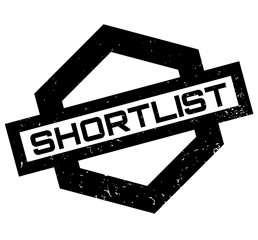 Obraz premium Shortlist rubber stamp. Grunge design with dust scratches. Effects can be easily removed for a clean, crisp look. Color is easily changed.