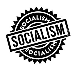 Socialism rubber stamp. Grunge design with dust scratches. Effects can be easily removed for a clean, crisp look. Color is easily changed.