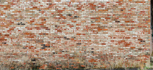 Brick wall on a building in Anniston, Alabama, USA