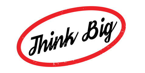 Think Big rubber stamp. Grunge design with dust scratches. Effects can be easily removed for a clean, crisp look. Color is easily changed.