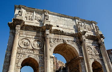 Fototapeta na wymiar Arco di Costantino im Forum Romanum, Rom, Italien