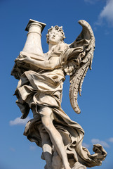 Engelsfigur auf der Engelsbrücke Ponte Sant'Angelo, Rom