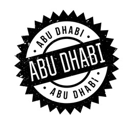 Obraz premium Abu Dhabi rubber stamp. Grunge design with dust scratches. Effects can be easily removed for a clean, crisp look. Color is easily changed.