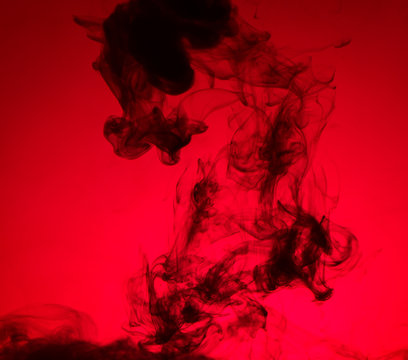 black smoke on red background