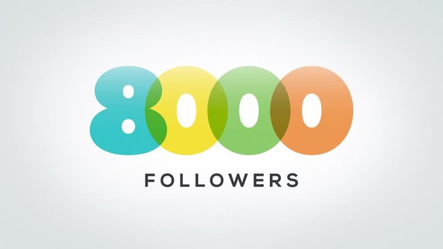 8000 Followers Animation Video