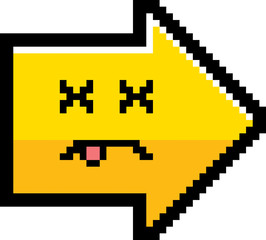 Dead 8-Bit Cartoon Arrow