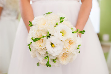 Bride holding her bouquet