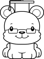 Cartoon Smiling Teacher Bear