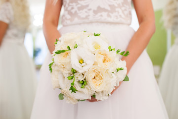 Bride holding her bouquet
