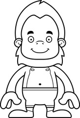 Cartoon Smiling Sasquatch Swimsuit