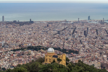 Naklejka premium Panorama of Barcelona, Spain.