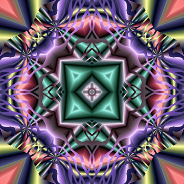 abstrakt fraktal farbgradient illustration nahtlos