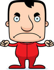 Cartoon Angry Man In Pajamas