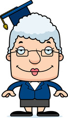 Cartoon Smiling Teacher Woman