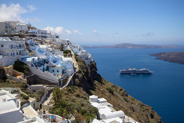 Obraz premium Beautiful sea view, Santorini, Greece