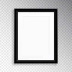 A realistic frame with a mat for photography or painting.