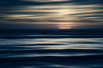 Moody seascape abstract at dusk