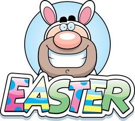 Cartoon Easter Bunny Man Graphic