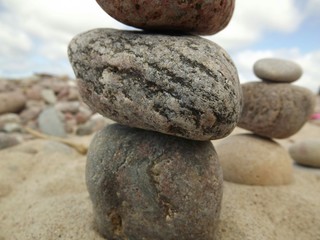 Fototapeta na wymiar Abstract with stones in the beach of Lithuania 