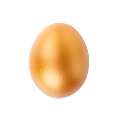Golden Egg isolated on a white background