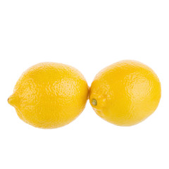 yellow lemon isolated on over white background