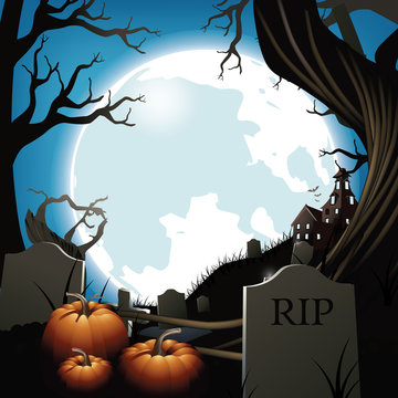Halloween background illustration. EPS 10 vector.