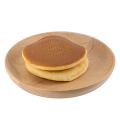 Dorayaki japanese snack dorayaki is a japanese bread japanese pancakes on white background