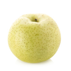 Chinese pear and Sliced isolated on a whate background
