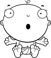 Cartoon Baby Boy Surprised