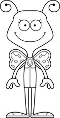 Cartoon Smiling Doctor Butterfly