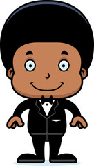 Cartoon Smiling Groom Boy