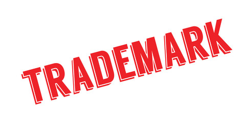 Trademark rubber stamp. Grunge design with dust scratches. Effects can be easily removed for a clean, crisp look. Color is easily changed.