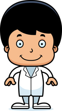Cartoon Smiling Doctor Boy