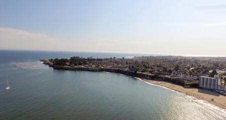 Santa Cruz, California. Beautiful aerial coastline