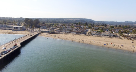 Santa Cruz, California. Beautiful aerial coastline