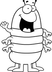 Cartoon Centipede Waving
