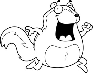 Cartoon Skunk Running
