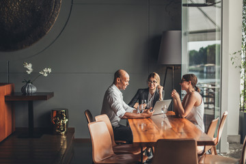 Businesspeople Having Casual Meeting