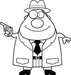 Cartoon Detective Gun