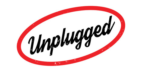 Unplugged rubber stamp. Grunge design with dust scratches. Effects can be easily removed for a clean, crisp look. Color is easily changed.