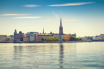 Fototapeta premium view of the Old Town or Gamla Stan in Stockholm, Sweden