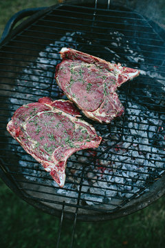Steak being grilled- Digital File