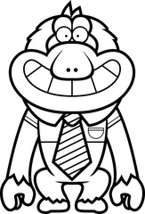 Cartoon Macaque Tie