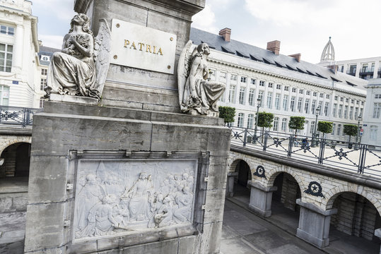 Martyrs Square in Brussels, Belgium