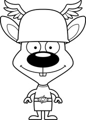 Cartoon Smiling Hermes Bunny