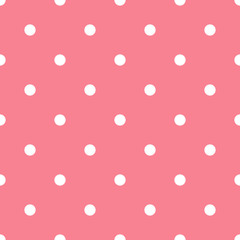 Polka dots pink pattern