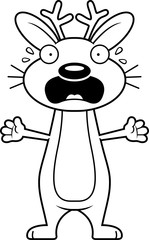 Scared Cartoon Jackalope