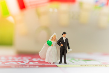 Marriage between couples using as Love's day concept